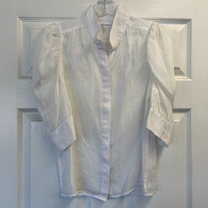 Frame Gillian Button Down Puff Sleeve Shirt - Size: S